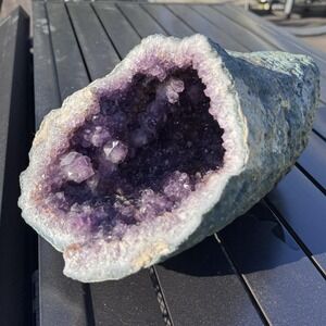 Large Natural Purple Amethyst Geode Quartz Crystal Rock Cluster 10.5 LB 14" Heal